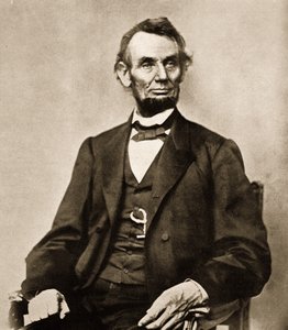 Portræt af Abraham Lincoln, 1861-65 (sepiafoto)